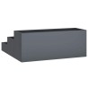Jardinière de jardin 3 niveaux 90x90x35 cm Anthracite Acier 