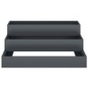 Jardinière de jardin 3 niveaux 90x90x35 cm Anthracite Acier 