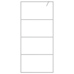 Paroi de douche Argenté 90x195 cm Verre ESG transparent 