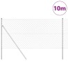 Jeu de Poteaux de Clôture Argent 1.2 x 10 m Acier galvanisé 