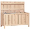 Boîte de rangement de jardin 115x49x60 cm Bois massif de pin 