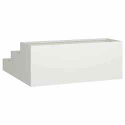 Jardinière de jardin 3 niveaux 90x90x35 cm Acier blanc 