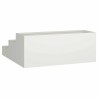 Jardinière de jardin 3 niveaux 90x90x35 cm Acier blanc 
