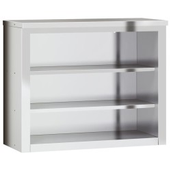 Armoire murale de cuisine avec étagères acier inoxydable 