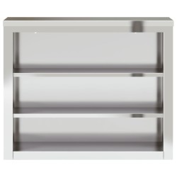 Armoire murale de cuisine avec étagères acier inoxydable 