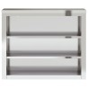 Armoire murale de cuisine avec étagères acier inoxydable 