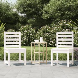 Chaises de jardin lot de 2 blanc 50x48x91,5 cm bois massif pin 