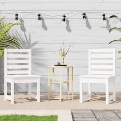 Chaises de jardin lot de 2 blanc 50x48x91,5 cm bois massif pin 