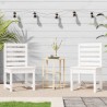 Chaises de jardin lot de 2 blanc 50x48x91,5 cm bois massif pin 