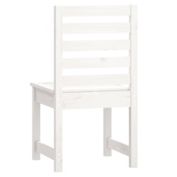 Chaises de jardin lot de 2 blanc 50x48x91,5 cm bois massif pin 