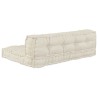 Coussin de canapé 2 pcs Crème tissu 
