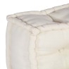 Coussin de canapé 2 pcs Crème tissu 