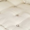 Coussin de canapé 2 pcs Crème tissu 