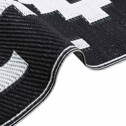 Tapis d'extérieur ARAKIL Noir et blanc Polyester 300 x 400 cm 