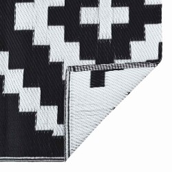 Tapis d'extérieur ARAKIL Noir et blanc Polyester 300 x 400 cm 