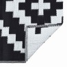 Tapis d'extérieur ARAKIL Noir et blanc Polyester 300 x 400 cm 