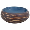 Vasque à poser marron et bleu ovale 59x40x15 cm céramique 