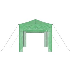Serre avec toit Vert 290 x 290 x 315 cm Acier 