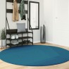Tapis OVIEDO à poils courts turquoise Ø 200 cm 