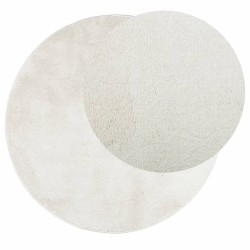 Tapis OVIEDO à poils courts crème Ø 200 cm 