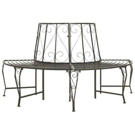 Banc d'arbre de jardin Demi-rond 160 cm Acier 