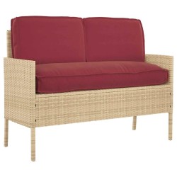 Set de coussins de palette avec oreiller 3 pcs Bordeaux 
