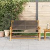 Banc de jardin Gris 76x122x73 cm en bois massif d'acacia 