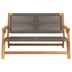 Banc de jardin Gris 76x122x73 cm en bois massif d'acacia 