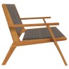 Banc de jardin Gris 76x122x73 cm en bois massif d'acacia 
