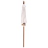 Parasol Crème x 250 cm Coton et bois massif 