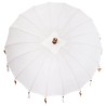 Parasol Crème x 250 cm Coton et bois massif 