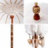 Parasol Crème x 250 cm Coton et bois massif 