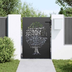 Porte de Jardin Autre Noir 100 x 125 cm Acier peint par poudre 