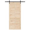 Porte coulissante Marron 80 x 208 cm Bois massif en pin 