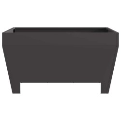 brasero noir carré 80x80x43 cm en acier 