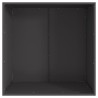 brasero noir carré 80x80x43 cm en acier 