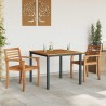 Table de jardin 90 x 90 x 75 cm en acacia massif et métal. 