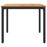 Table de jardin 90 x 90 x 75 cm en acacia massif et métal. 