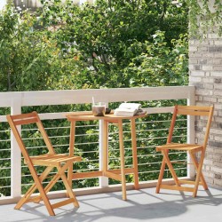 Ensemble Bistro Pliant 3 Pièces en Bois d'Acacia Massif 