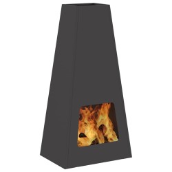 Brasero Noir 50x35x100 cm Acier 