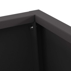 Brasero Noir 50x35x100 cm Acier 