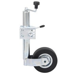 Cric à roue pour remorque 60 mm 2 tubes de soutien 3 pinces 
