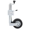 Cric à roue pour remorque 60 mm 2 tubes de soutien 3 pinces 