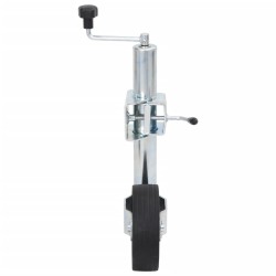 Cric à roue pour remorque 60 mm 2 tubes de soutien 3 pinces 
