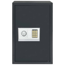 Coffre-fort numérique électronique avec étagère Gris foncé 40x35x60 cm Acier 