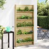 Support à plantes 5 niveaux 90x15x180 cm en bois de pin traité. 