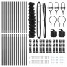 Jeu de Poteaux de Clôture Gris 1 x 25 m Acier galvanisé 