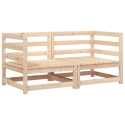 Canapés d'angle de jardin 2 pcs 70x70x67 cm bois de pin massif 