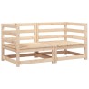 Canapés d'angle de jardin 2 pcs 70x70x67 cm bois de pin massif 