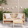 Canapés d'angle de jardin 2 pcs 70x70x67 cm bois de pin massif 